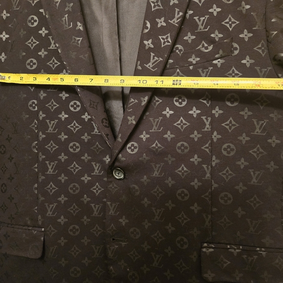 Louis Vuitton Black Monogram Blazer/Sport Coat 1,500 Size US 48 🔥🔥🔥 - Picture 12 of 13
